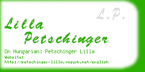 lilla petschinger business card